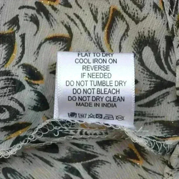 NWT Une Ami Beige & Gold Leopard Print Sheer Maxi Dress Bell Sleeves Size Medium - Picture 10 of 10